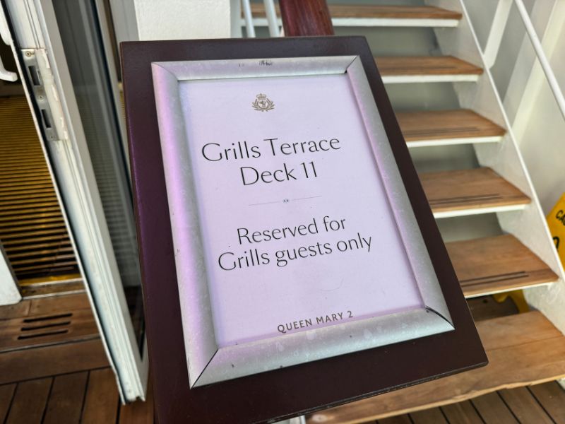 Cunard Grills terrace