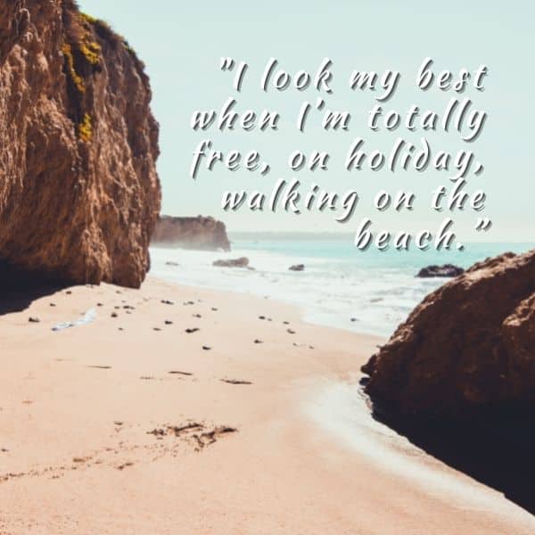 Quote about feeling free on the beach on holiday