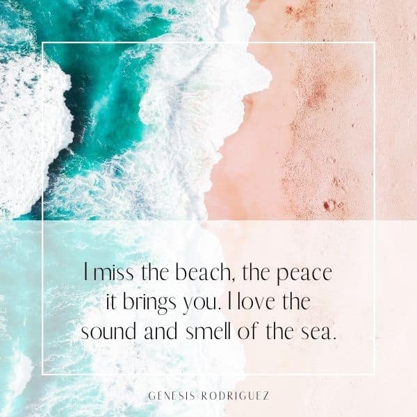 Quote about the peace of the beach