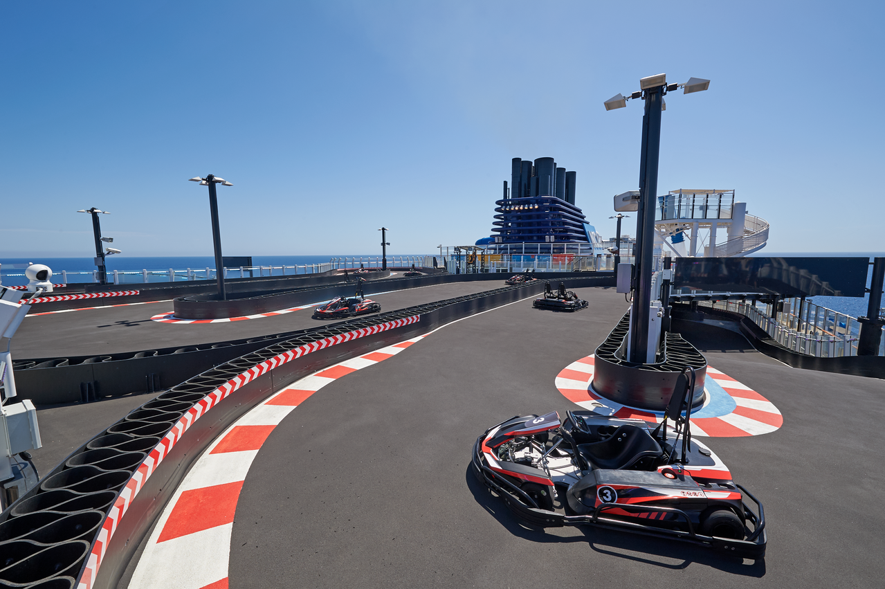 go kart track on NCL Joy