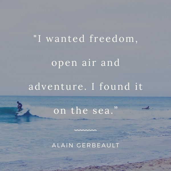 Quote about the freedom and adventure of the ocean