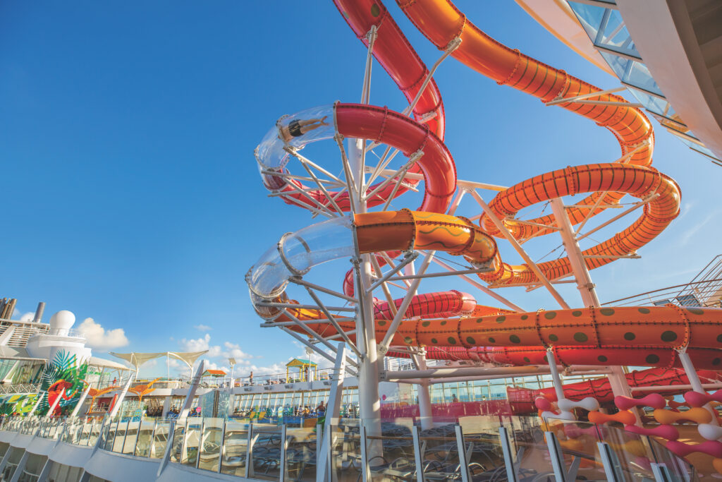 Royal Caribbean Allure of the Seas amplification of pool deck slides