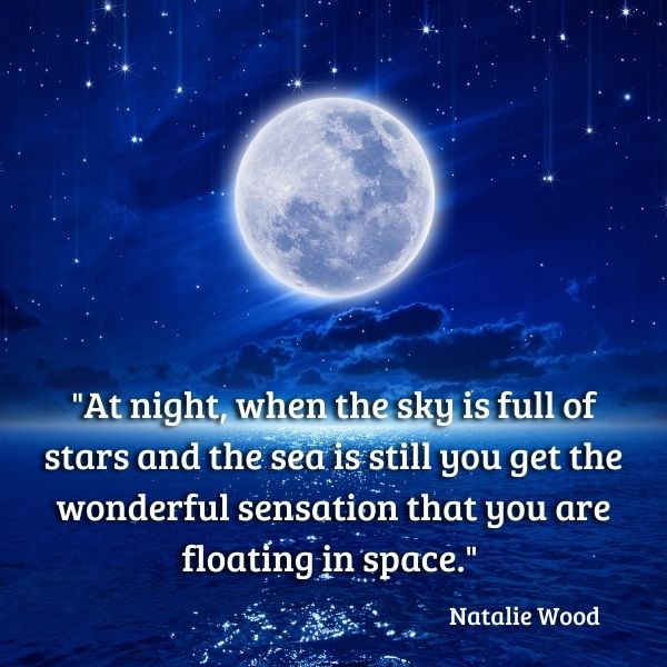 Quote about the ocean at night