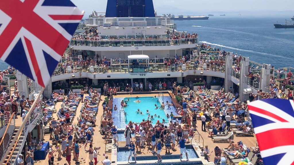 Sailaway party on Britannia