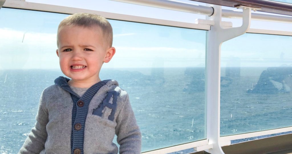 Toddler on P&O Britannia