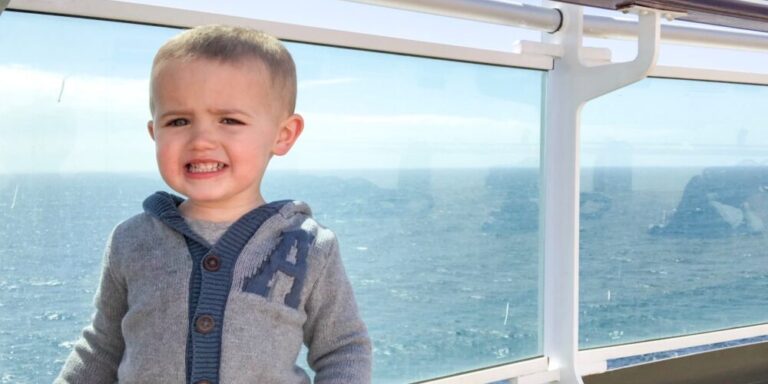 Toddler on P&O Britannia