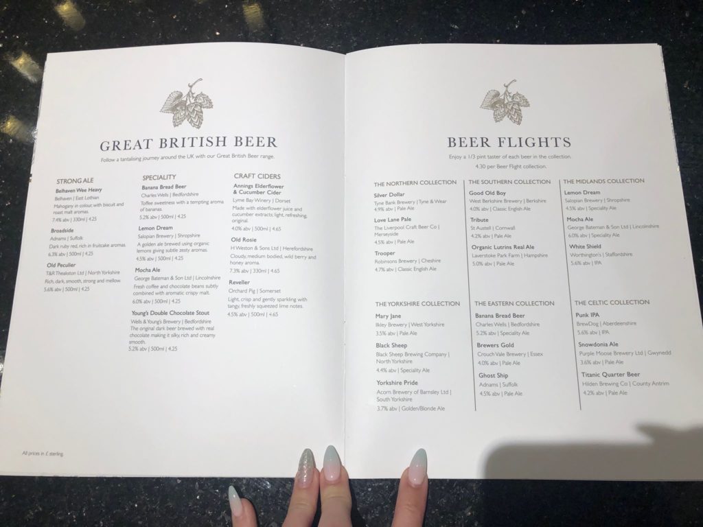 P&O Cruises Drinks Menus and Prices (With Photos)