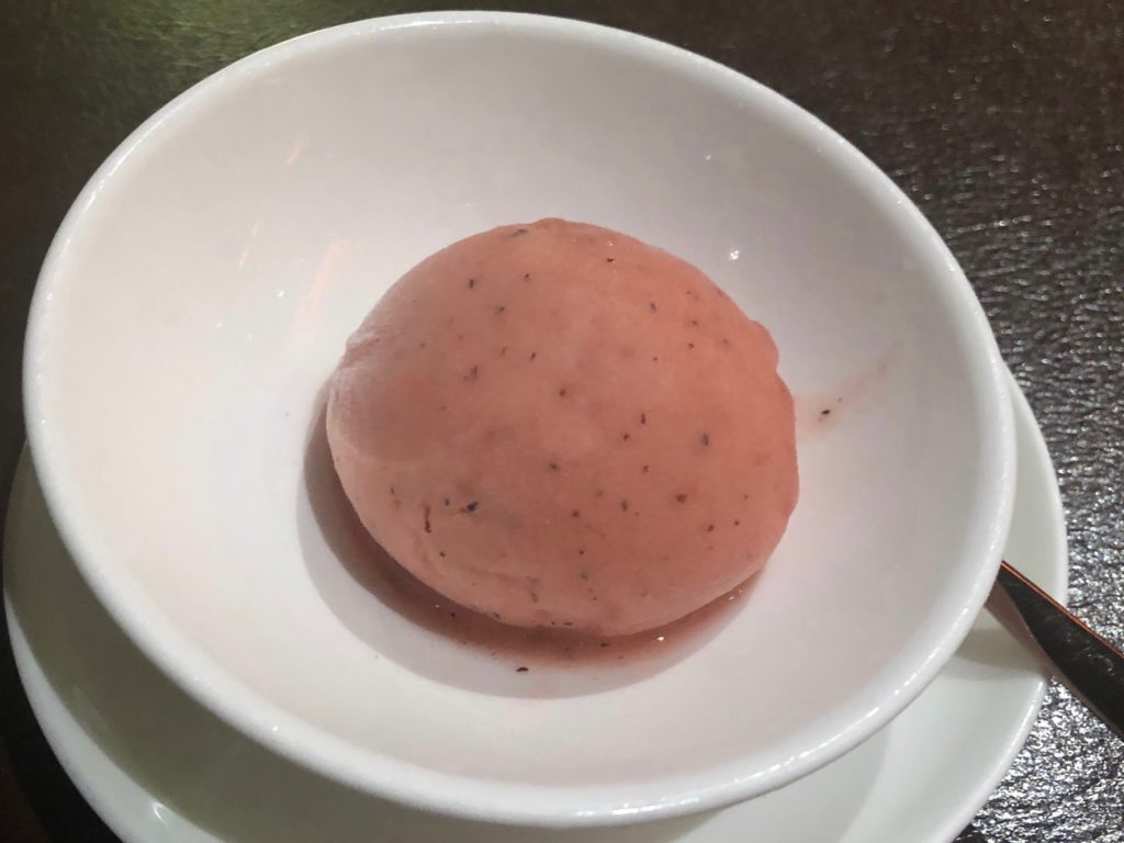 strawberry and black pepper sorbet