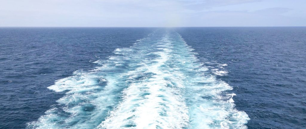 view of ship wake