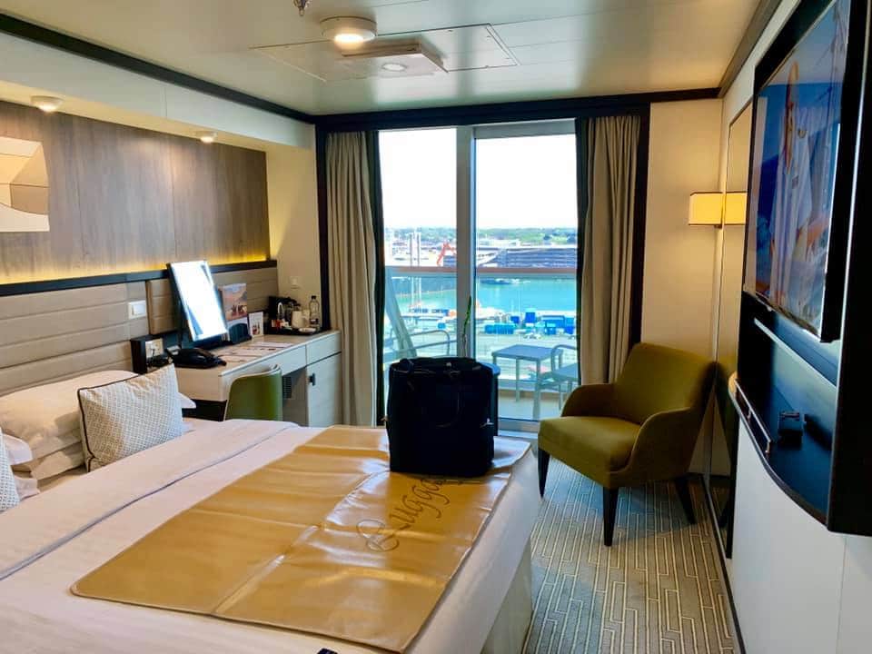 Balcony cabin on P&O Britannia