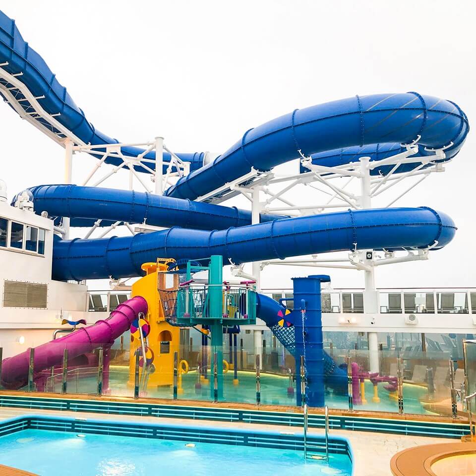 Aqua Racer slide and Aqua Park on Norwegian Encore