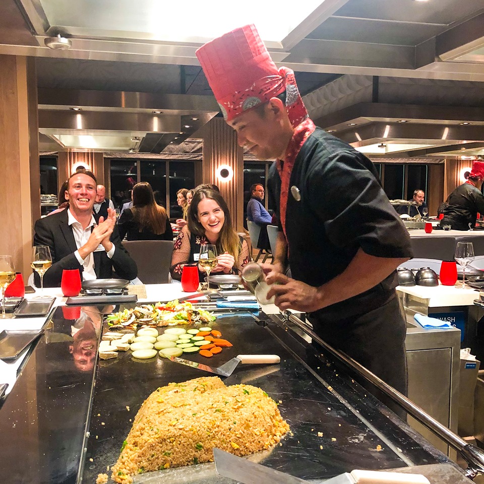 Teppanyaki restaurant on Norwegian Encore