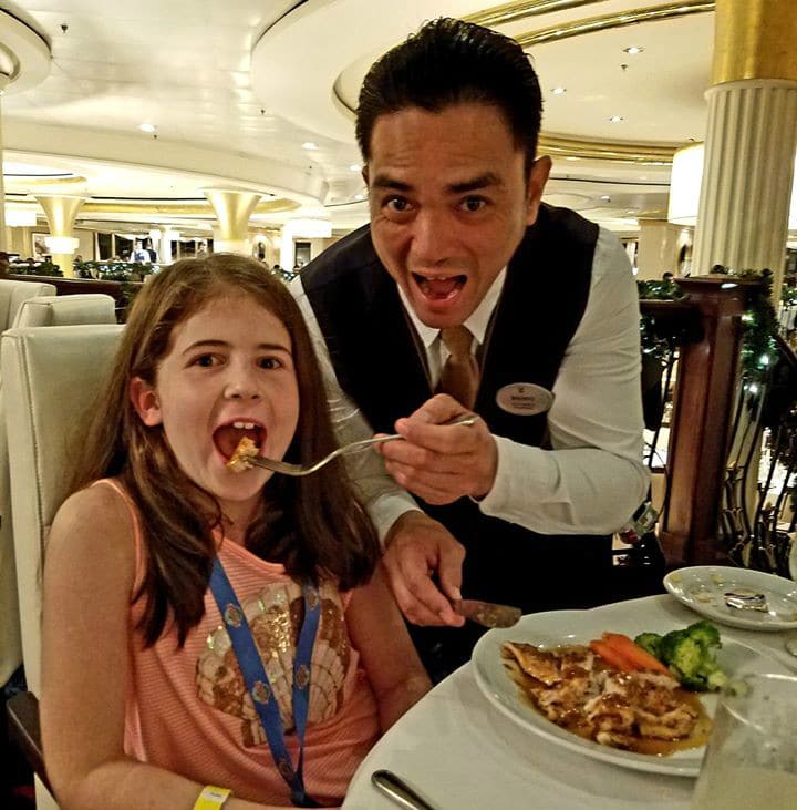 girl with Royal Caribbean waiter