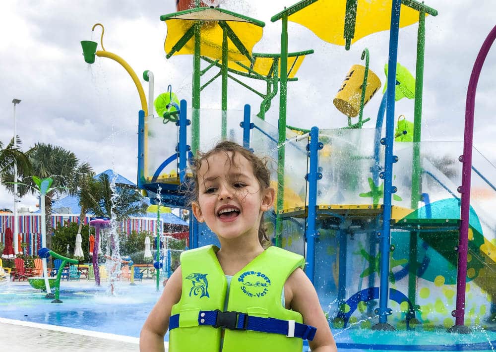 girl at Splashaway Bay on CocoCay