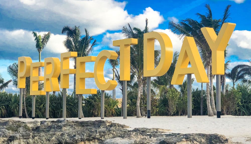 Perfect Day sign on CocoCay