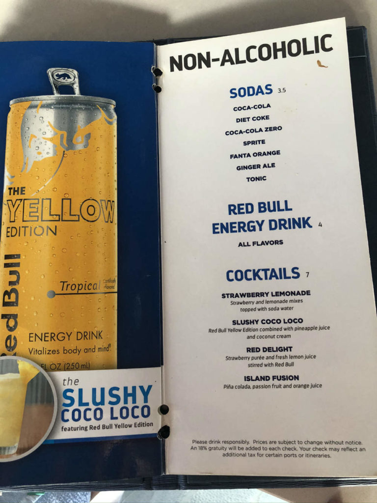 Royal Caribbean drink menu 2020 prices & drinks packages