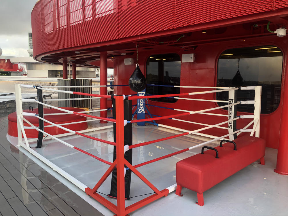 boxing ring on Scarlet Lady