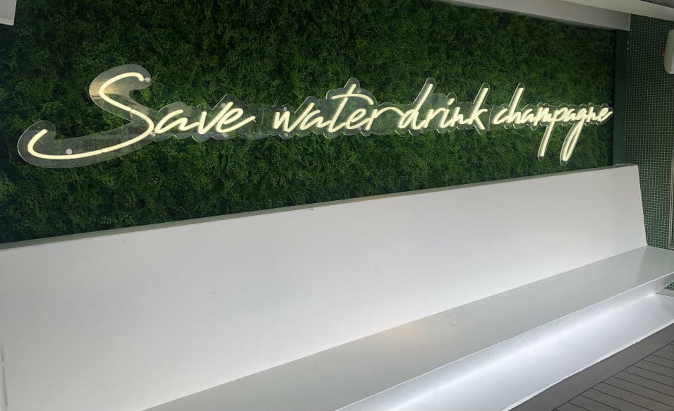 Save water drink champagne