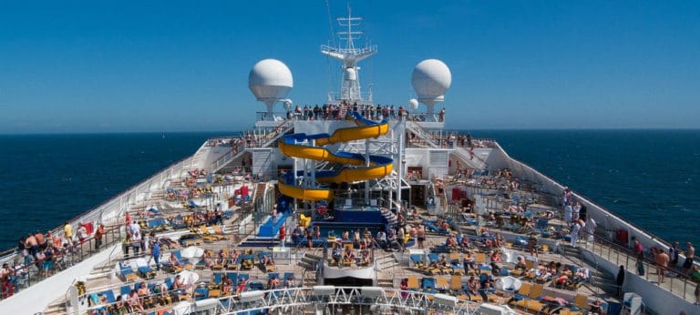 cruise ship at sea