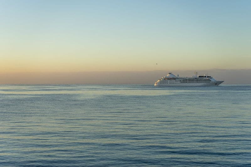 cruise ship on calm water