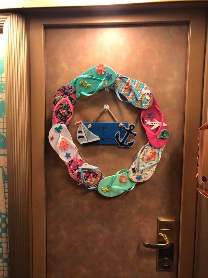 flip flop door wreath