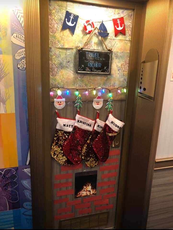 Christmas cruise door decorations