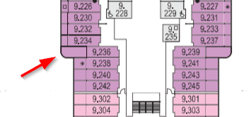 Iona large balcony on Deck Plan