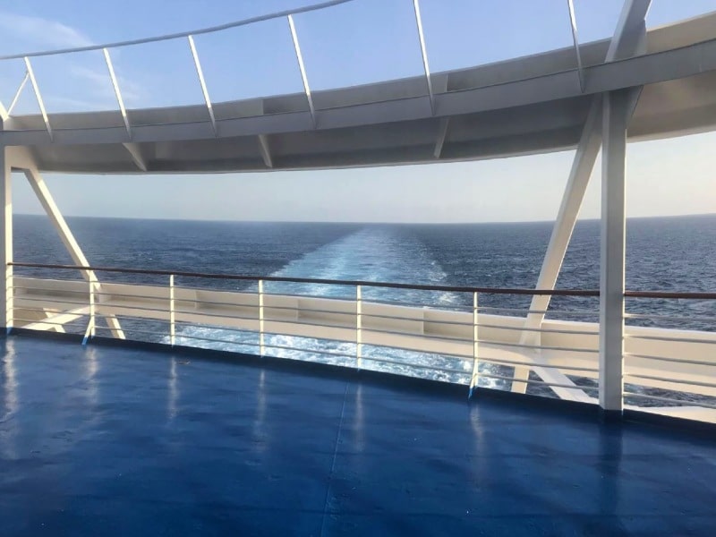 View from aft balcony on Mariner of the Seas