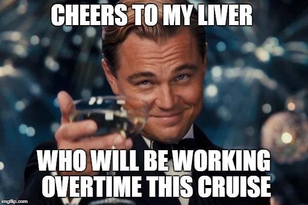 cheers to my liver cruise meme