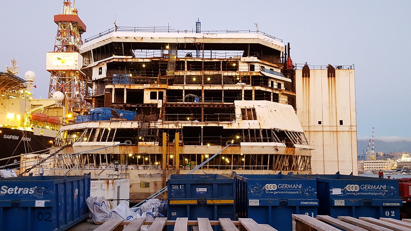 Costa Concordia scraped