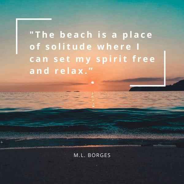 Quote about the solitude of the beach