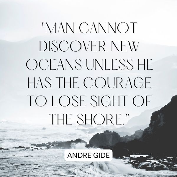 Quote about the ocean and courage to explore