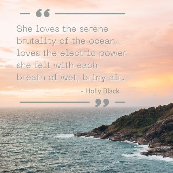 Quote about the power and brutality of the ocean