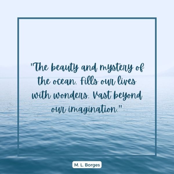 Quote about the beauty and mystery of the ocean