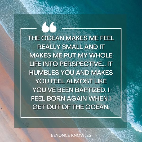 Quote about the perspective the ocean offers