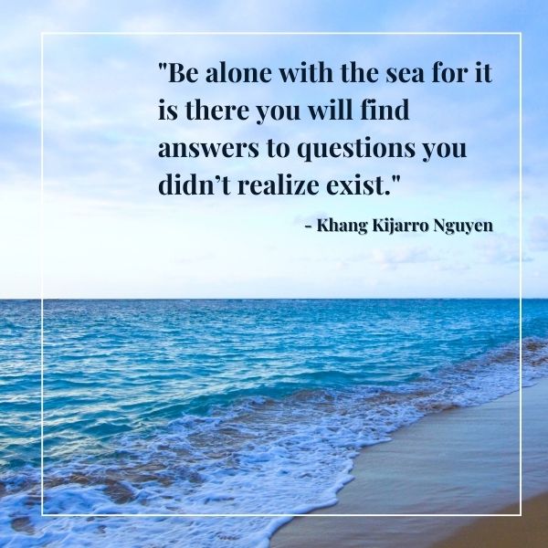 Quote about the ocean providing spiritual answers