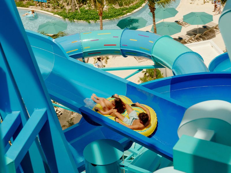 Waterslides at Great Tides Waterpark, Norwegian Cruise Line