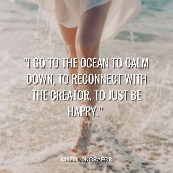 Quote about the calming effect of the ocean