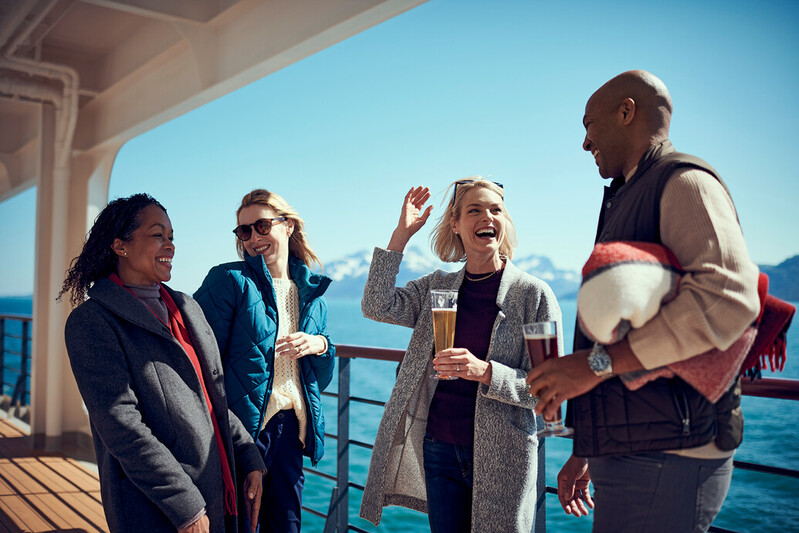 people wearing jeans on a Cunard cruise