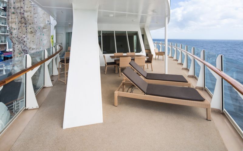 balcony of a cruise ship