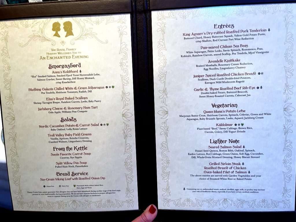 Arendelle menu