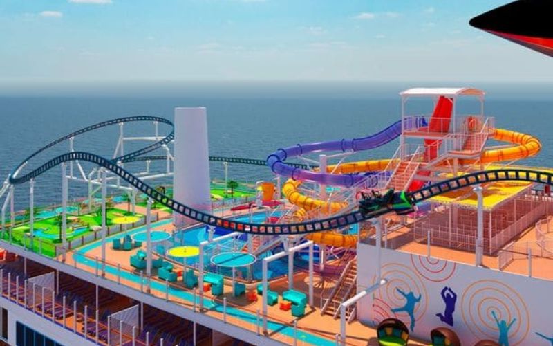 roller coaster on a cruise ship