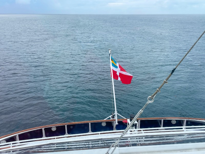 Bahamian flag on Windstar Cruises Star Legend