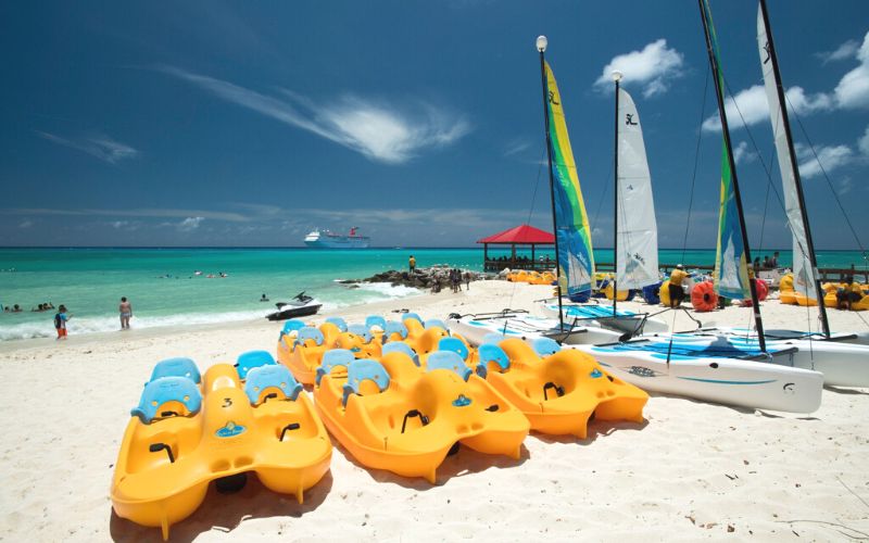 Water sports equipment at Princess Cays