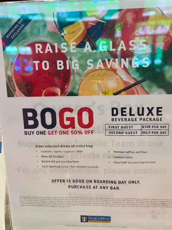 Royal Caribbean Drink Package Promotions