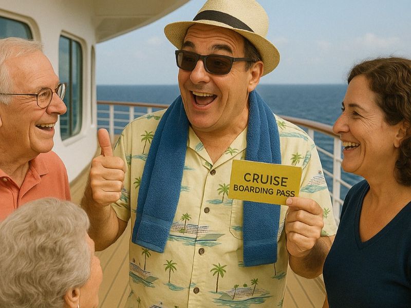 Bragging cruise passenger