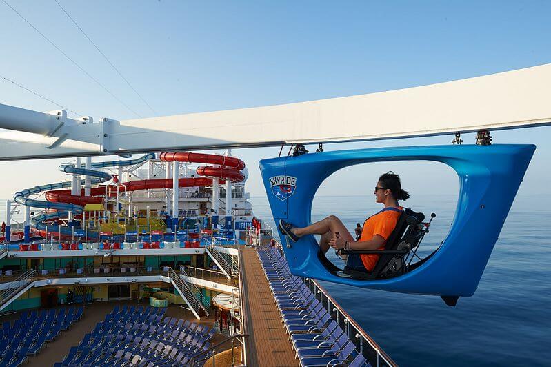 SkyRide on a Carnival cruise ship