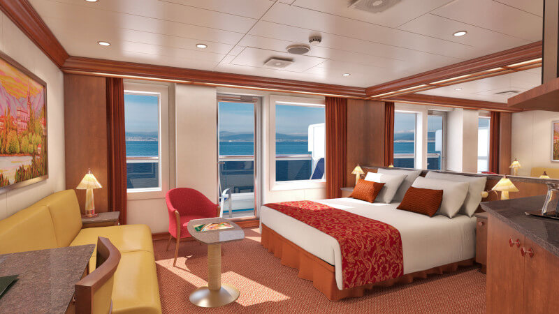 carnival cruise ocean suite square footage