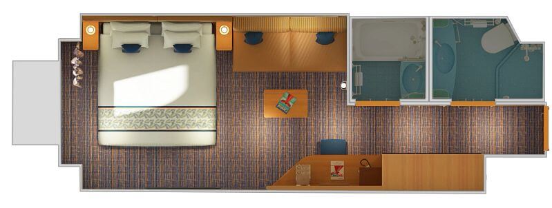 Deluxe Ocean View room floorplan