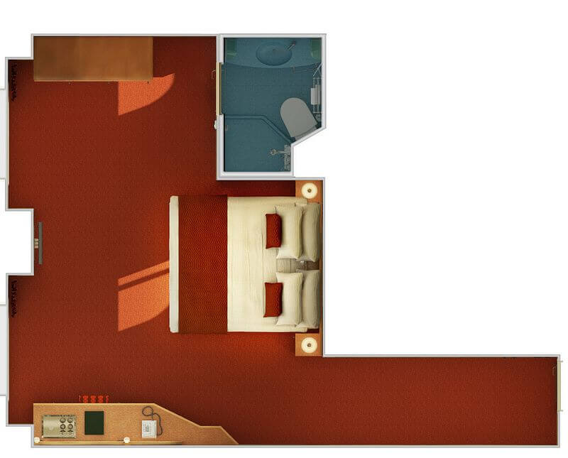 Ocean View room floorplan